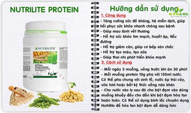 Hướng dẫn sử dụng Nutrilite Protein Thực Vật Amway