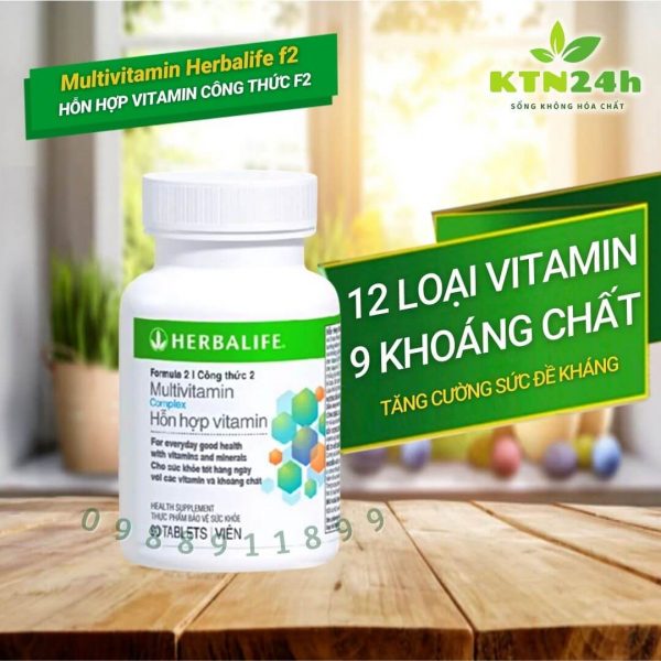 Thực phẩm chức năng Herbalife - Multivitamin F2 cung cấp vitamin và khoáng chất thiết yếu cho cơ thể