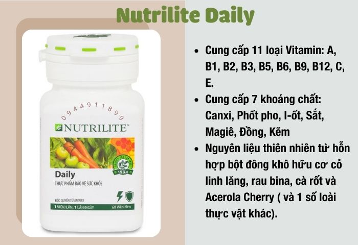 Công dụng của Nutrilite Daily Amway là gì?