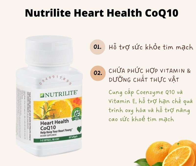 Công dụng của Nutrilite Heart Health CoQ10